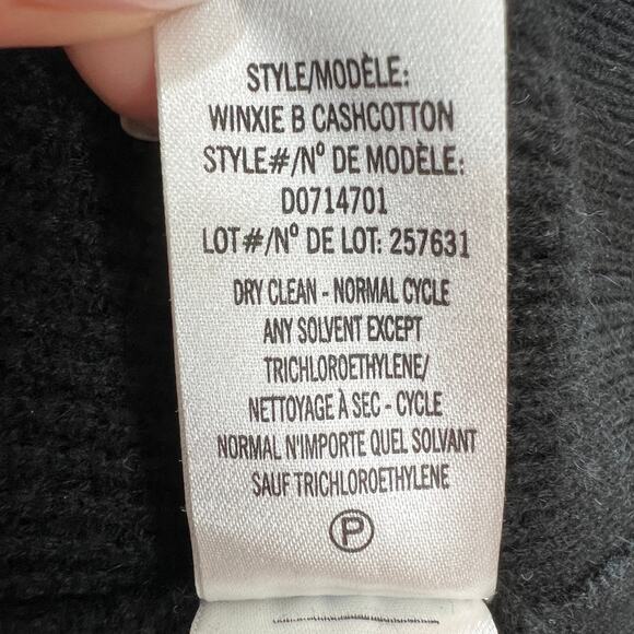 THEORY Winxie Black Long Sleeve Cashmere Cotton Open Front Cardigan Sweater Sz S - Picture 7 of 7